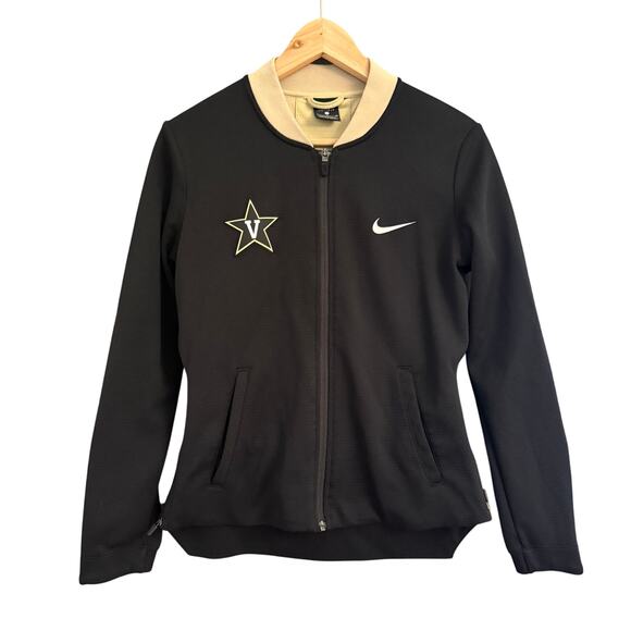 Nike Dri-Fit Vanderbilt Commodores Black Gold Zip Jacket Women’s Small S - Picture 1 of 15